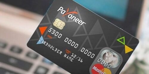 🥉 Payoneer — حساب بنكي أمريكي + ماستر كارد